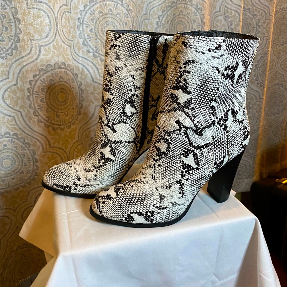 Snakeskin Booties